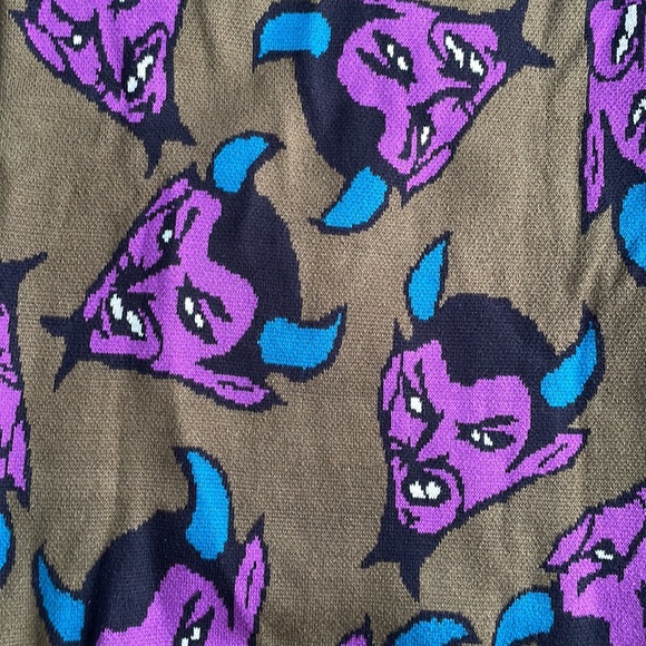 BETSEY JOHNSON DIABLO DEVIL PRINT SWEATER DRESS - Picture 3 of 8